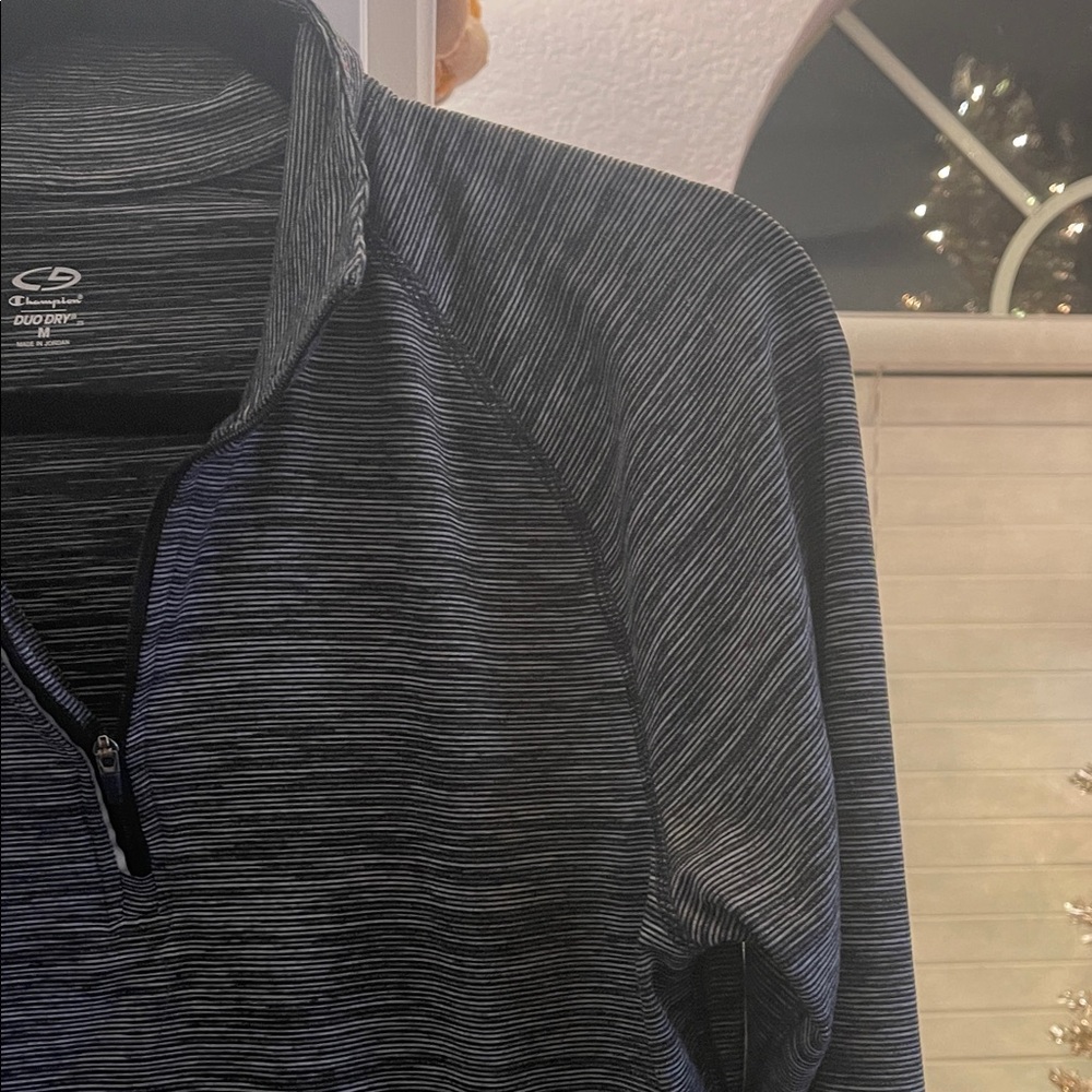 Champion Women's Dark Gray Quarter-Zip Sweater - Picture 3 of 9